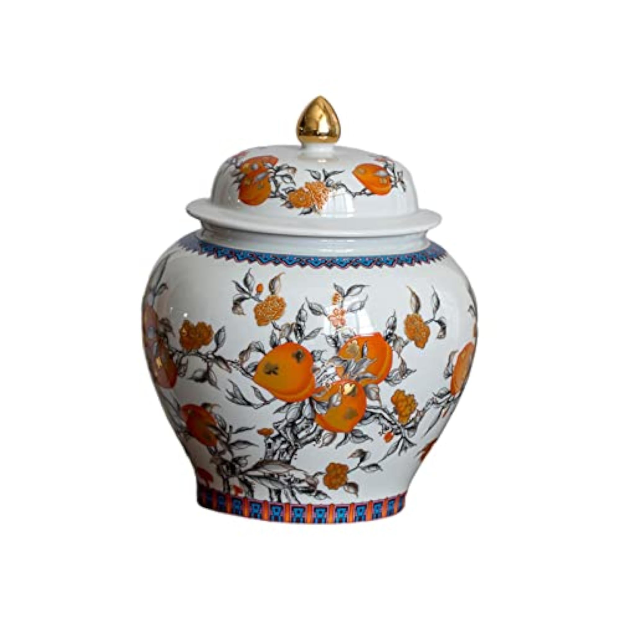 Modern Porcelain Ginger Jar, Decorative Flower Vase